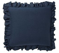 Belgian Flax Linen Fringe Ruffle Sham | Pottery Barn (US)