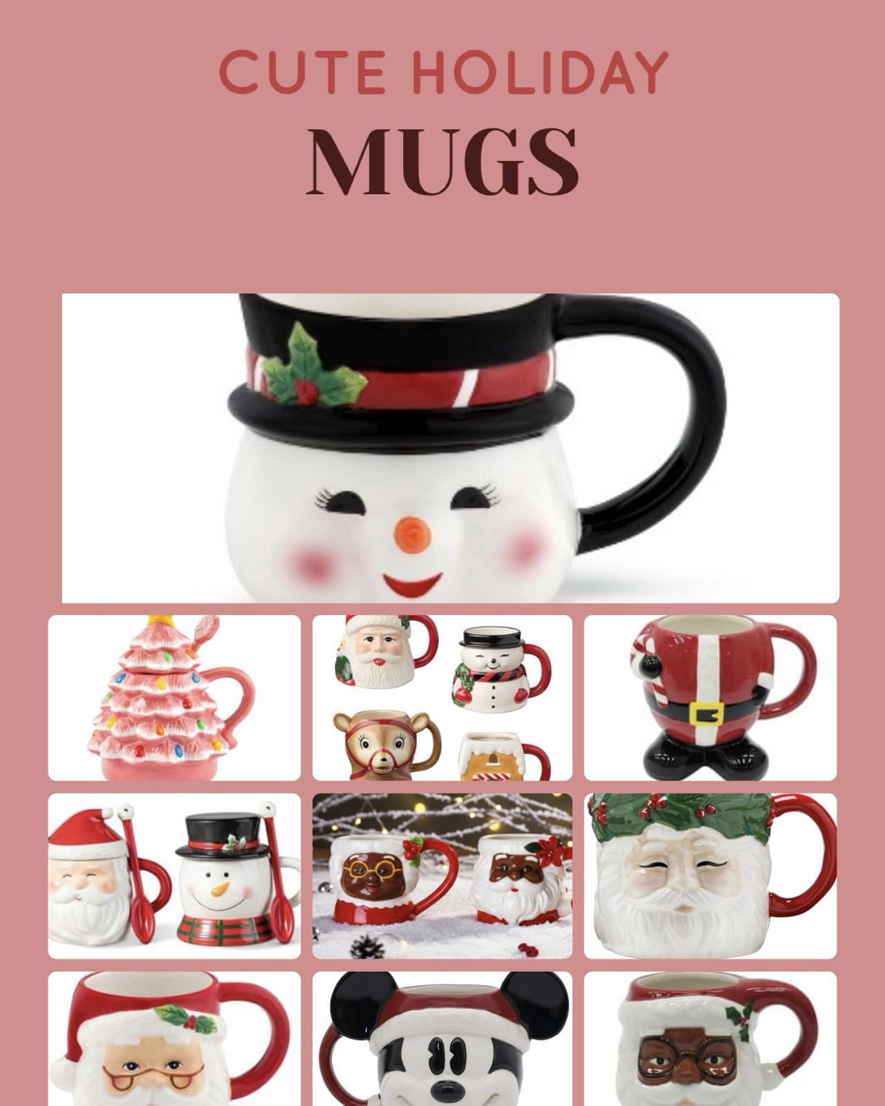Add some fun to your holiday with these cute holiday mugs. More linked to this post. 

#LTKGiftGuide #LTKHoliday #LTKSeasonal