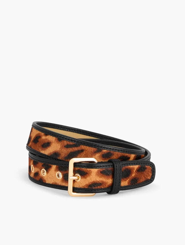 Leopard Calf Hair Belt | Talbots