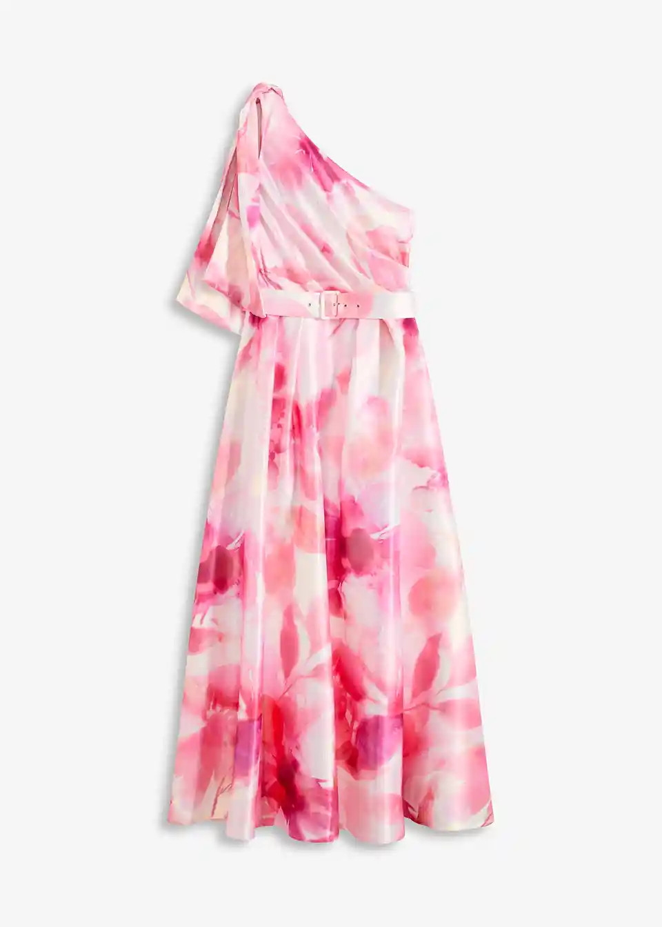 One-Shoulder-Kleid aus gl\u00e4nzendem Satin | Bonprix DE