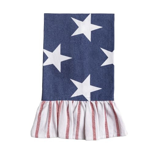 Mud Pie Navy Cotton Stars Americana Towel | Amazon (US)