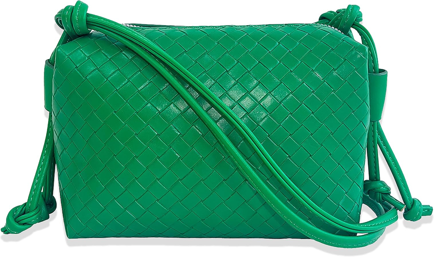 OIKSNUEOE Woven Purse Square Purse Small Crossbody Bags for Women Trendy Woven Bag Shoulder Bag | Amazon (US)