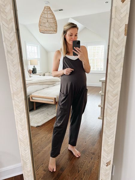 Ordered these Amazon overalls to compare to mine from Free People and they’re so good! Great bump friendly option 

Amazon: $35 // tons of colors // medium (would go size small if not pregnant). A little more fitted and petite friendly 

Free People: $70 // tons of colors // size small (XS if not pregnant) 

pregnancy style, casual outfit, comfy outfit, travel outfit, Amazon find 

#LTKfindsunder50 #LTKbump #LTKstyletip