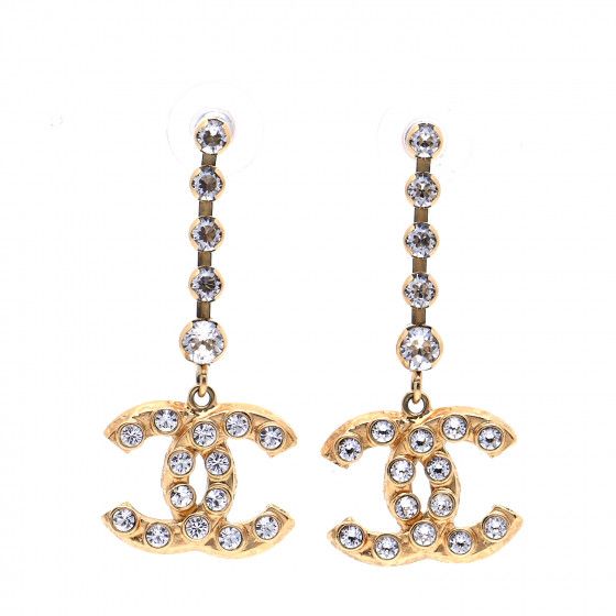 CHANEL

CC Crystal Drop Earrings Gold | Fashionphile