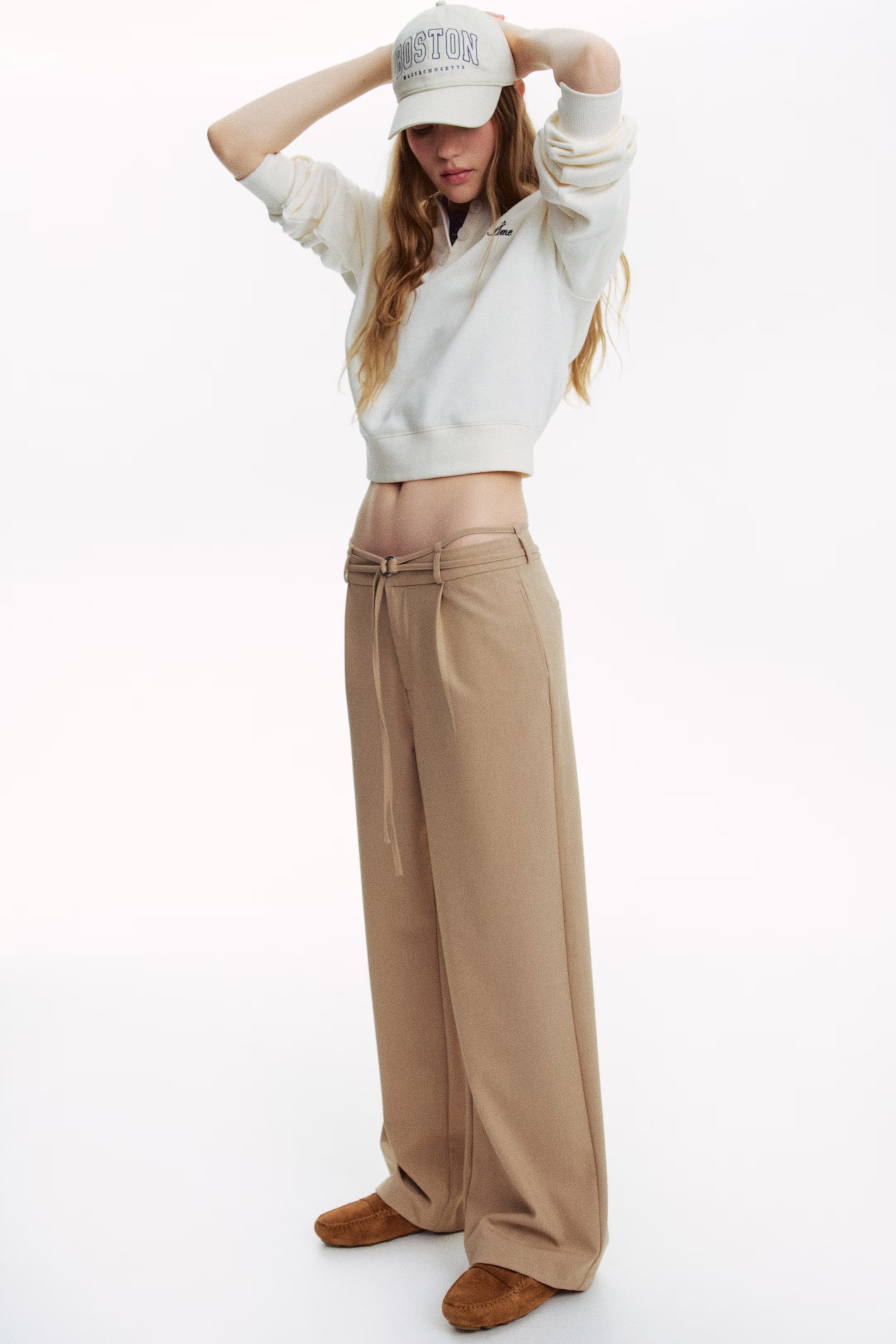 Belted tailored trousers | H&M (UK, MY, IN, SG, PH, TW, HK)