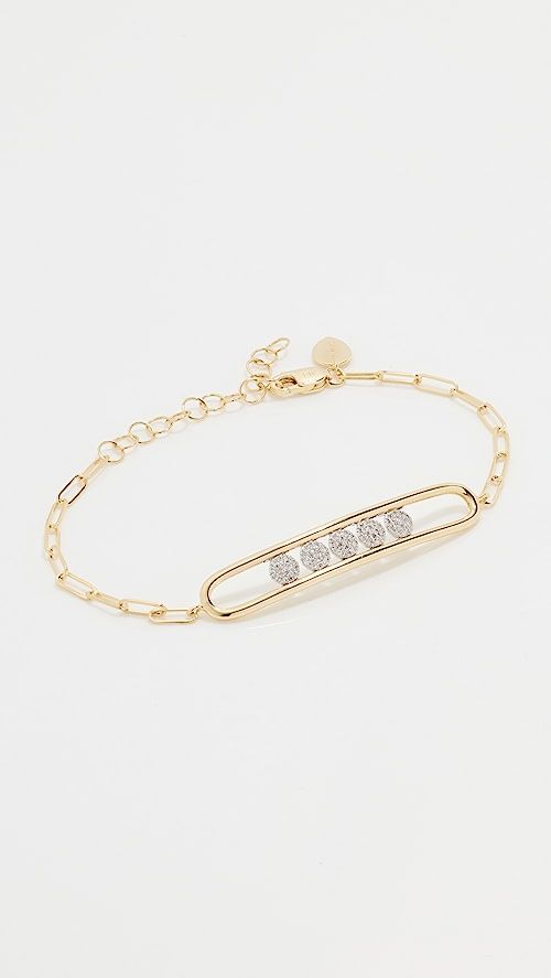 Yellow Gold And Diamond Bracelet with Floating Diamond Discs | Shopbop