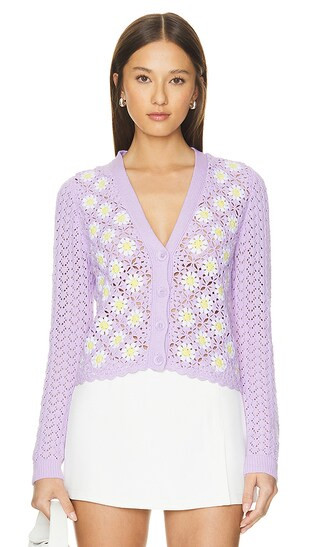 Daisy Cardigan in Violet Combo | Revolve Clothing (Global)