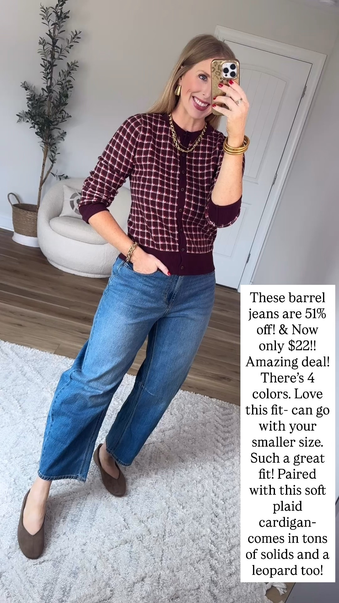Old navy cardigan, barrel jeans

#LTKSaleAlert