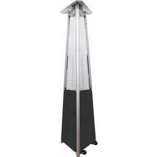 42,000 BTU Hammered Silver Commercial Glass Tube Gas Patio Heater | The Home Depot