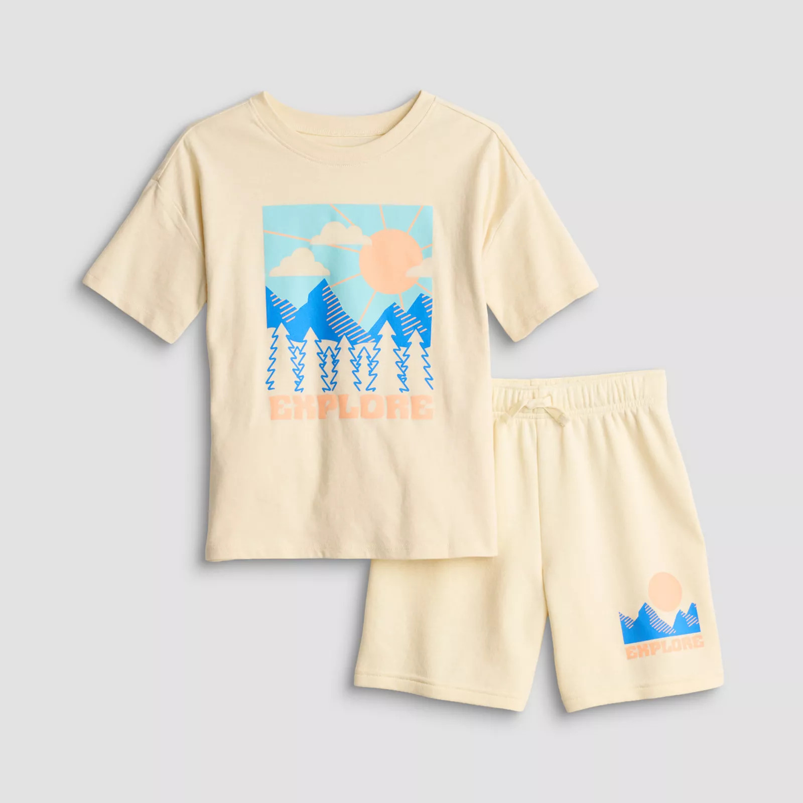 Boys 4-12 Jumping Beans® 2-Piece Knit Relaxed Graphic Tee & Shorts Set | Kohl's