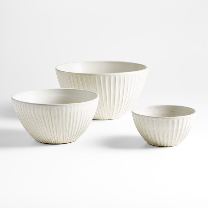 Caramel Ceramic Mixing Bowls by Gaby Dalkin, Set of 3 | Crate & Barrel | Crate & Barrel