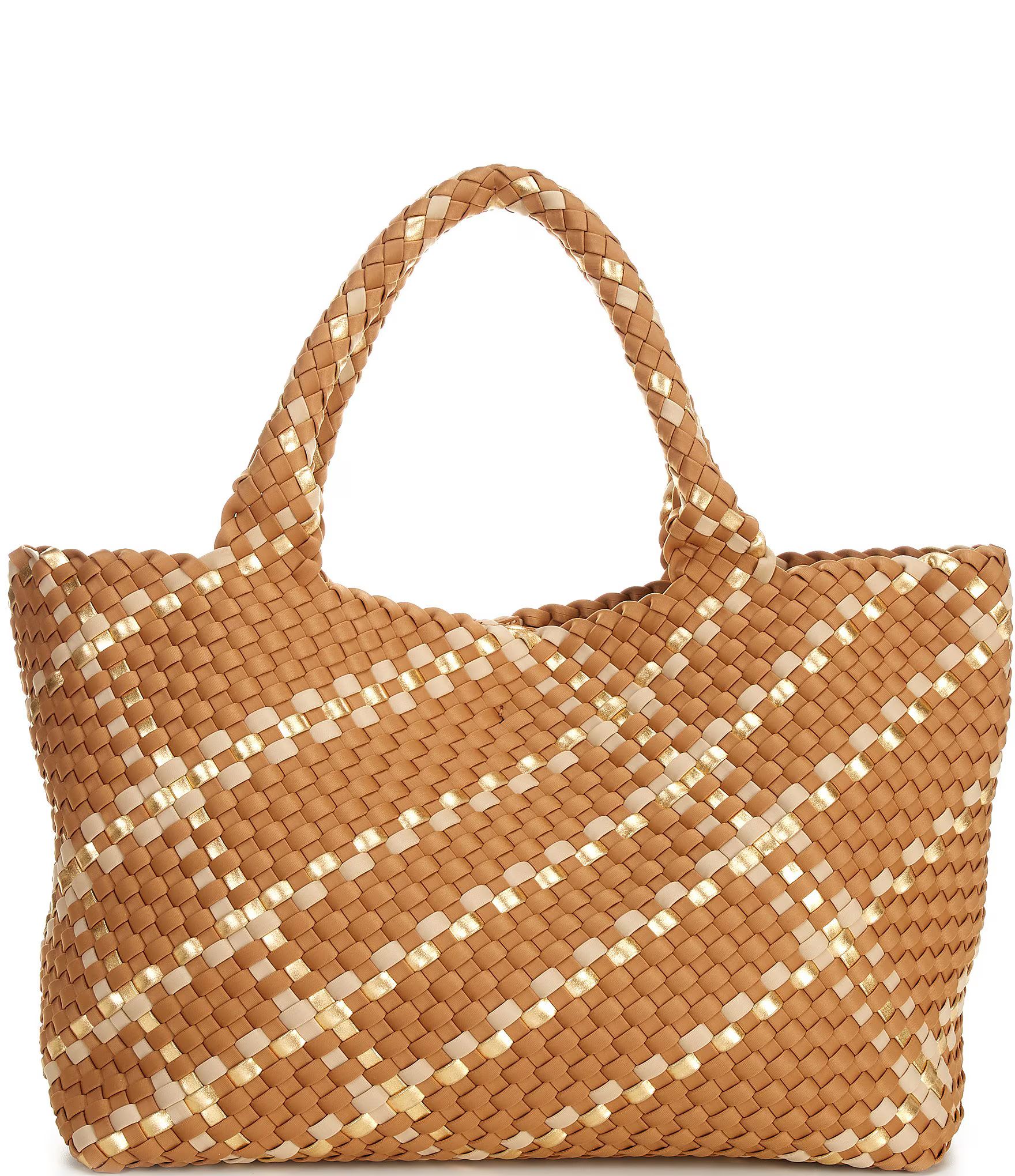 Large Neoprene Woven Stripe Tote Bag | Dillard's