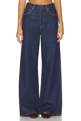 AGOLDE Dame High Rise Wide Leg Jeans in Foxley from Revolve.com | Revolve Clothing (Global)