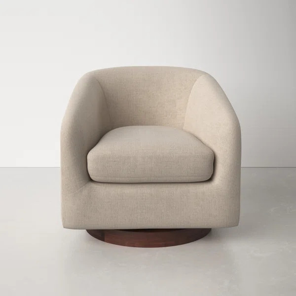 Bennett Upholstered Swivel Barrel Chair | Wayfair North America