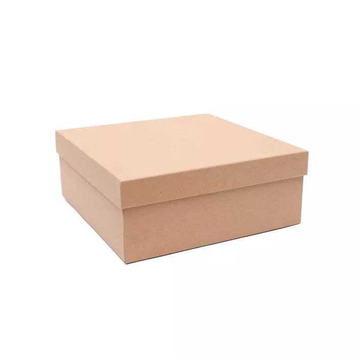 10&#34;x10&#34; Recycled Paper Kraft Gift Box Brown - Spritz&#8482; | Target