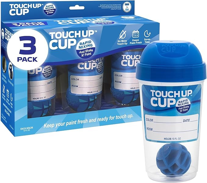 Touch Up Cup Empty Plastic Paint Storage Containers with Lids for Leftover Paint, Touch Ups, As S... | Amazon (US)