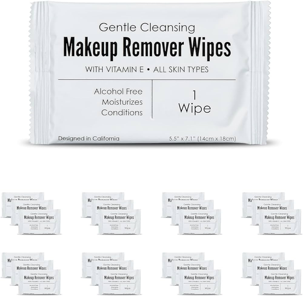 Bulk Makeup Remover Wipes | 500 Count| Individually Wrapped, Gentle Cleansing, Alcohol Free - All... | Amazon (US)