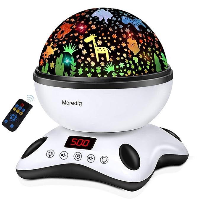 Moredig Night Light Projector, Kids Night Light with Remote and Timer, 360 Degree Rotating - 8 Co... | Amazon (US)
