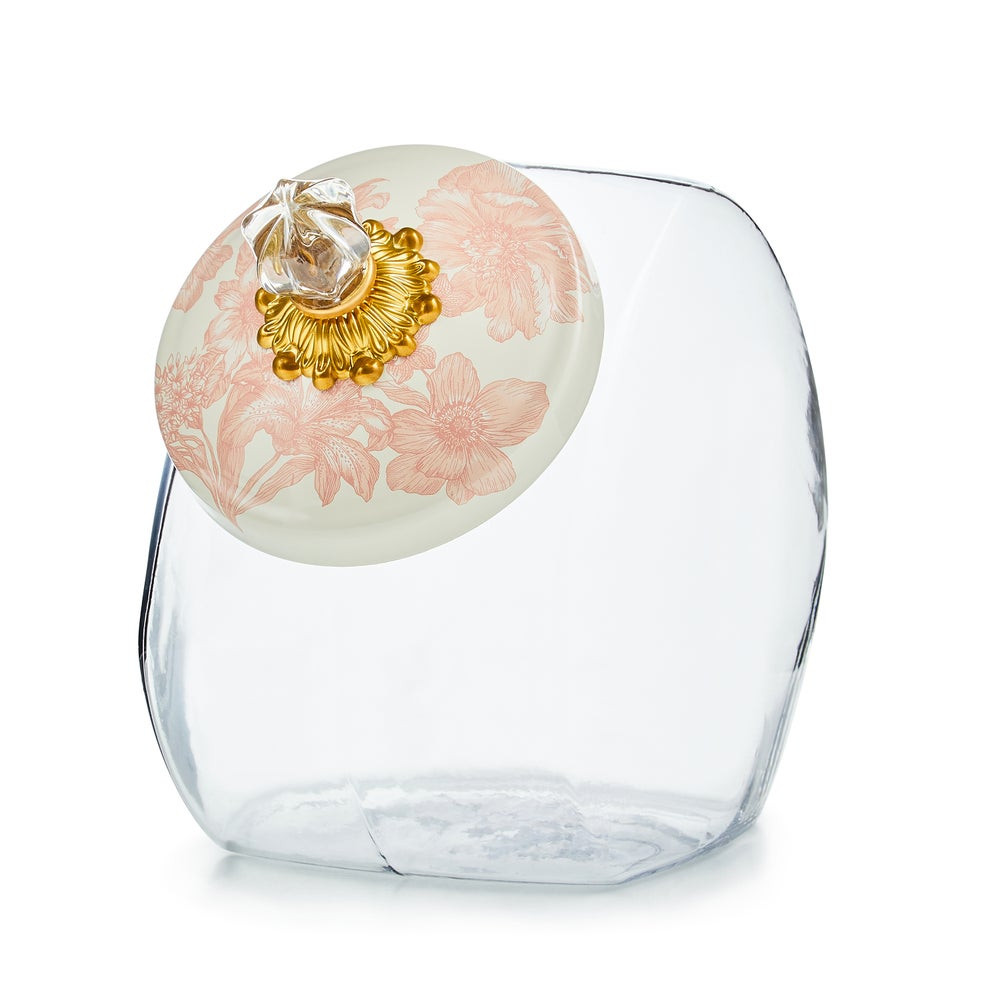 Cookie Jar with Rosy English Garden Lid | MacKenzie-Childs
