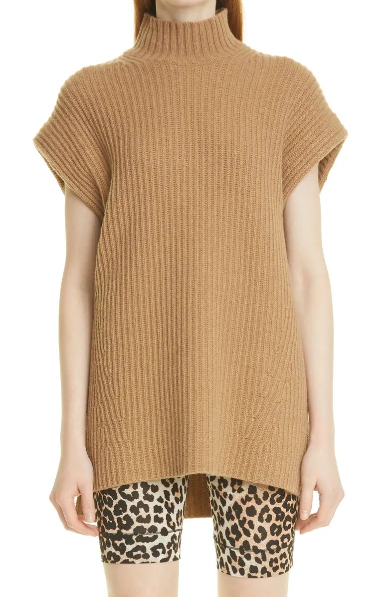 Short Sleeve Recycled Wool Blend Sweater | Nordstrom | Nordstrom