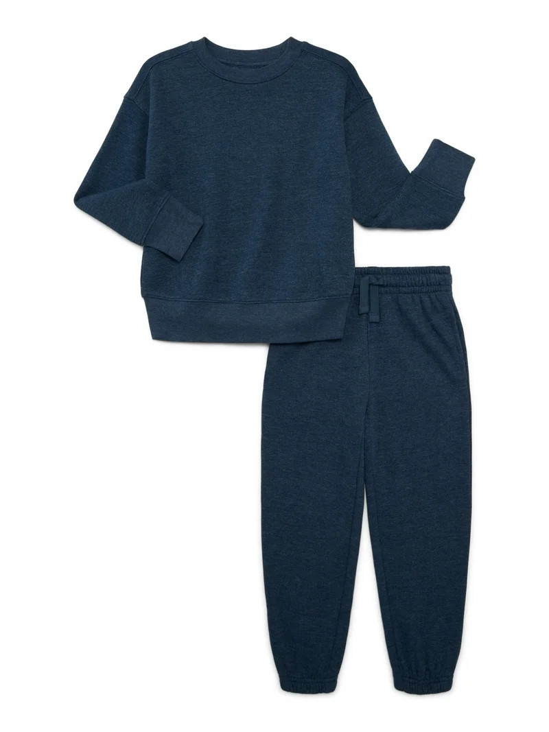 Athletic Works Boys Fleece Sweatshirt and Sweatpants Set, 2-Piece, Sizes 4-18 & Husky | Walmart (US)