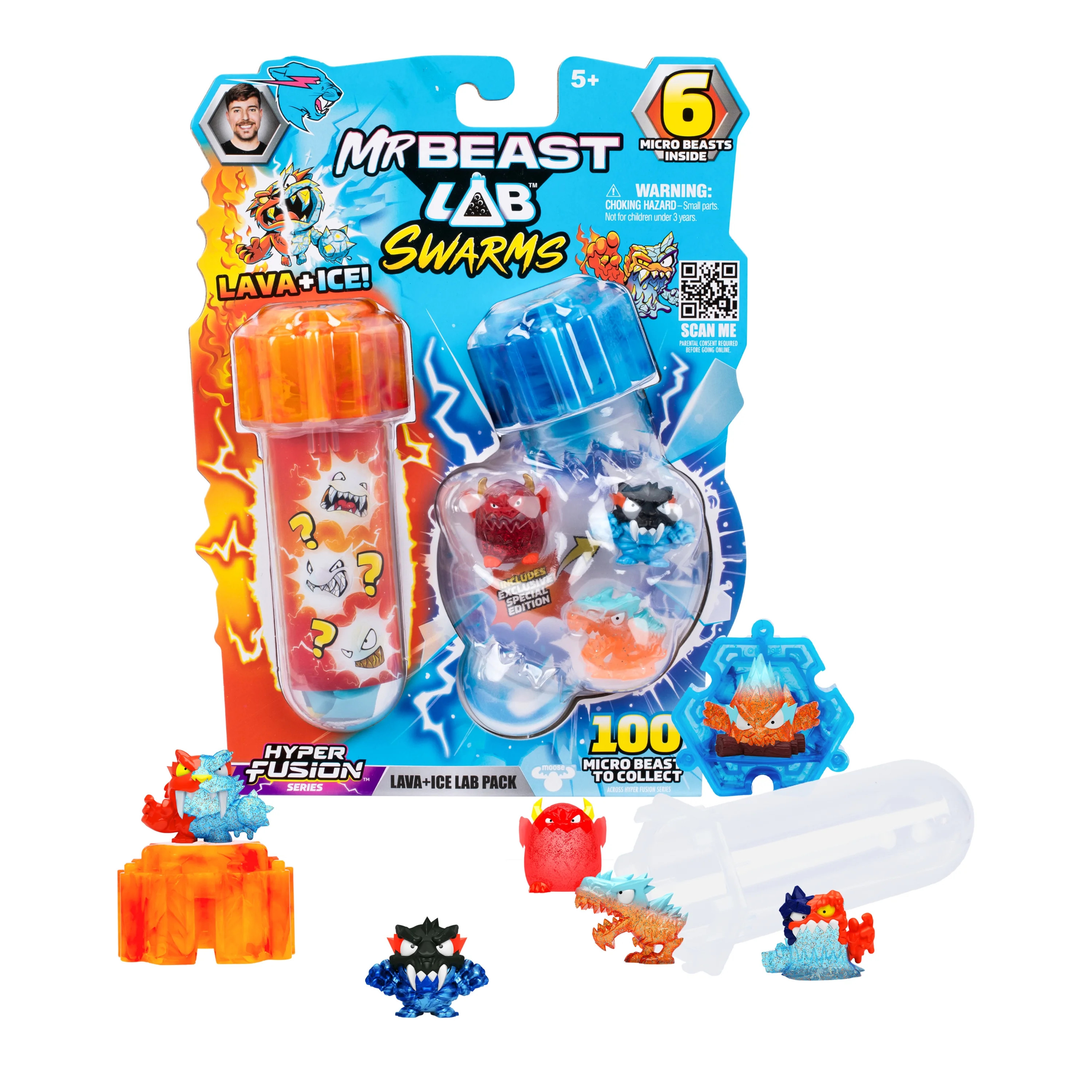MrBeast Lab Swarms Hyper Fusion Lava + Ice Lab 6 Pack, Collect 100+ Swarms, Ages 5+, Walmart Excl... | Walmart (US)