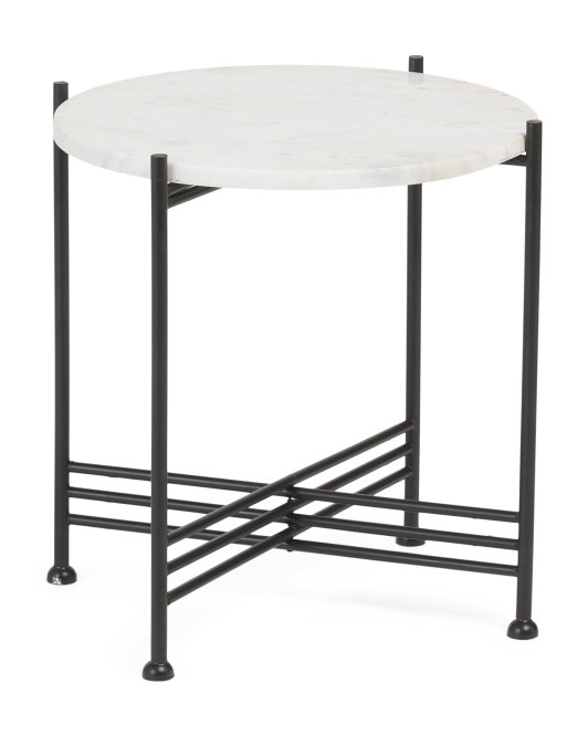 Marble And Iron Table | TJ Maxx