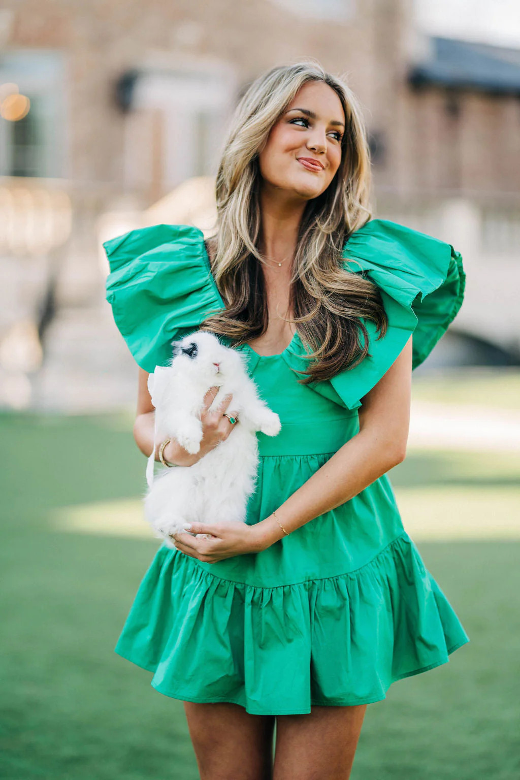 Bonnie Ruffle Dress - Kelly Green | cocolillys