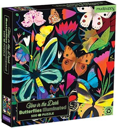 Butterflies Illuminated 500 Piece Glow in The Dark Family Puzzle | Amazon (US)