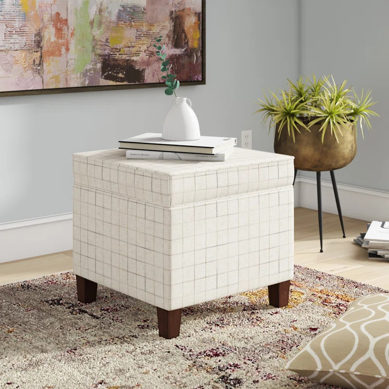 Carrol Windowpane Storage Ottoman | Wayfair North America