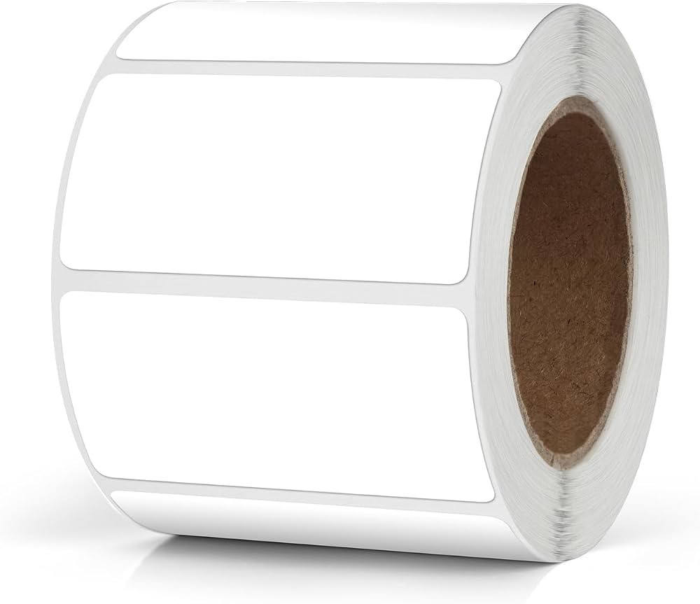 White Rectangle Stickers 2 x 1 Inch Color Coding Labels Vinyl Roll Self-Adhesive Waterproof Remov... | Amazon (US)