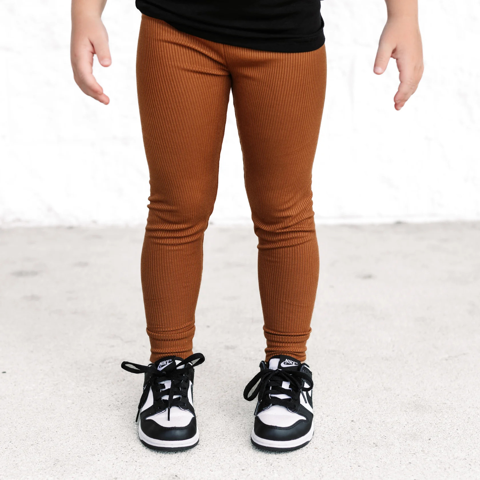 BAMBOO RIB LEGGINGS- Bark | millie + roo