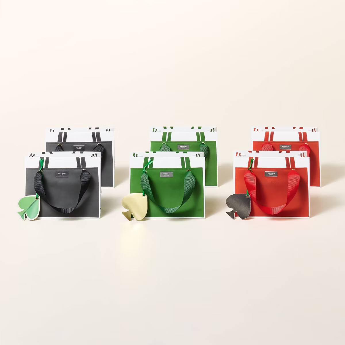 Set of 6 Mini Favor Gift Bags Black/Green/Red - kate spade new york x Target | Target