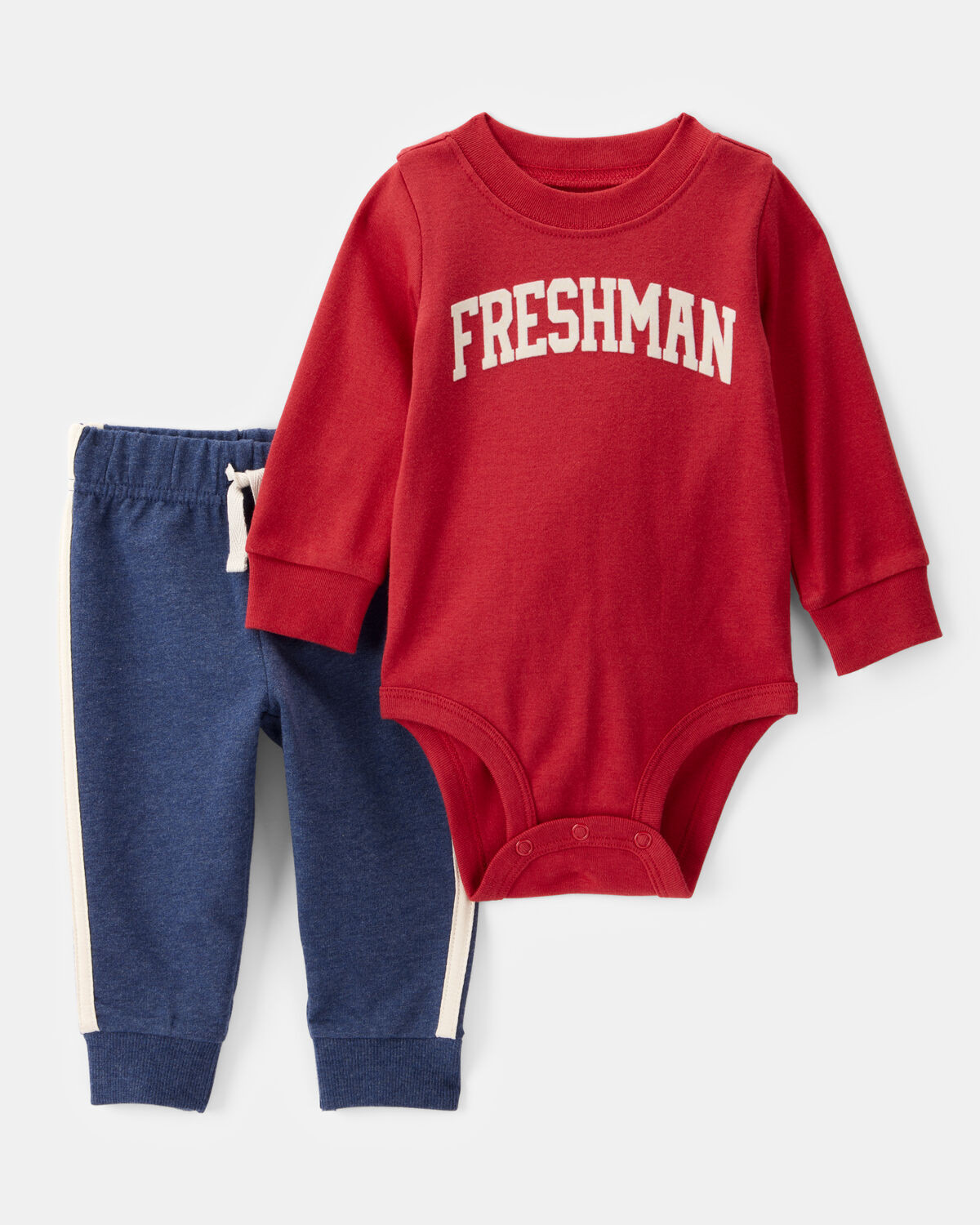 Baby Boy 2-Piece Freshman Long-Sleeve Bodysuit & Pull-On Pant Set | Carter's Inc