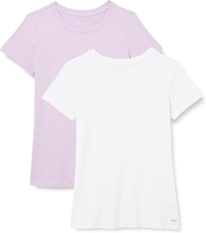 Amazon Essentials Women's Tech Stretch Short-Sleeve Crewneck T-Shirt (Available in Plus Size), Pack  | Amazon (US)