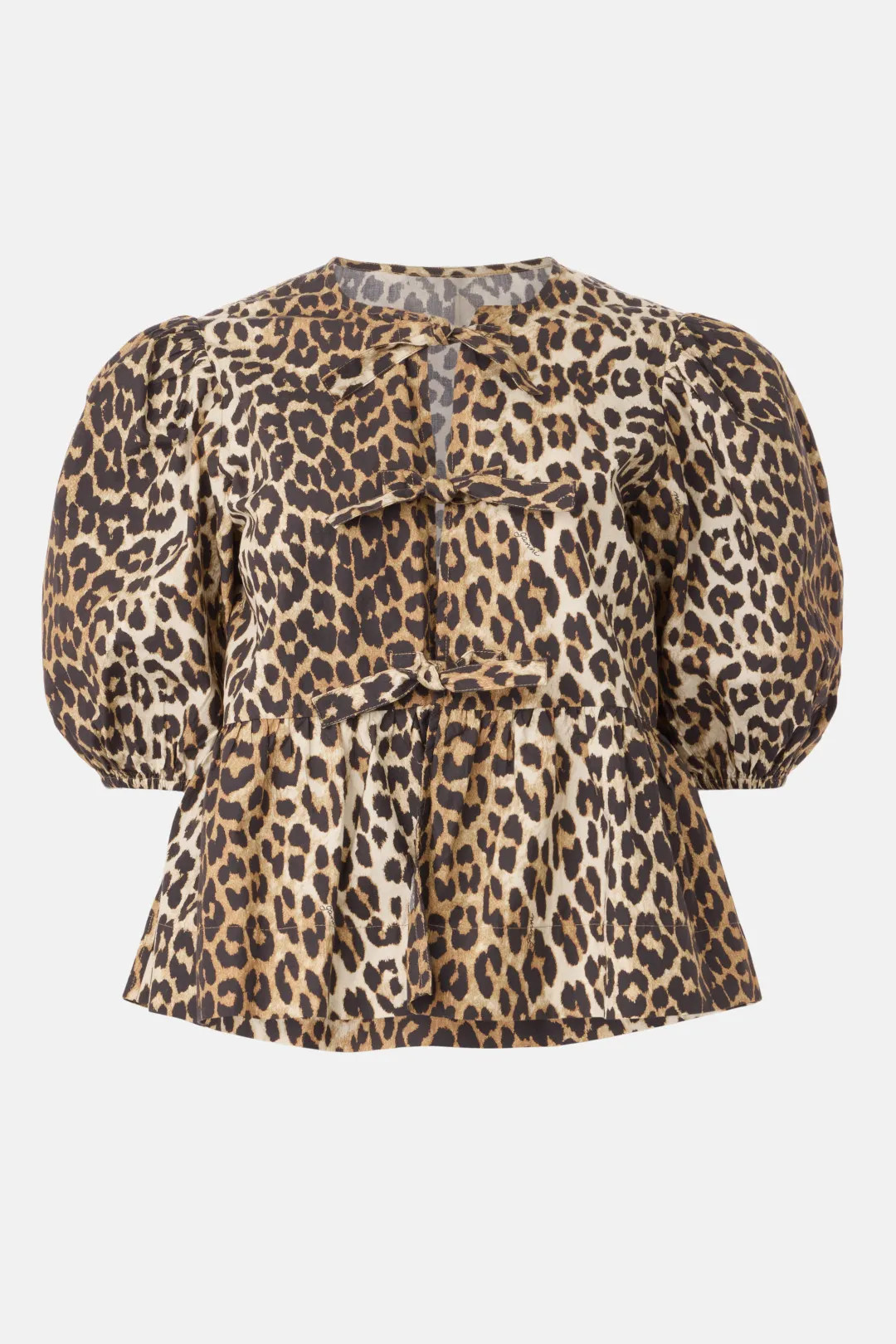 Printed Cotton Poplin Peplum Blouse | Rent the Runway