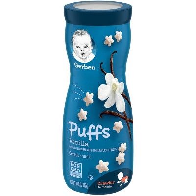 Gerber Puffs Vanilla Cereal Baby Snacks - 1.48oz | Target