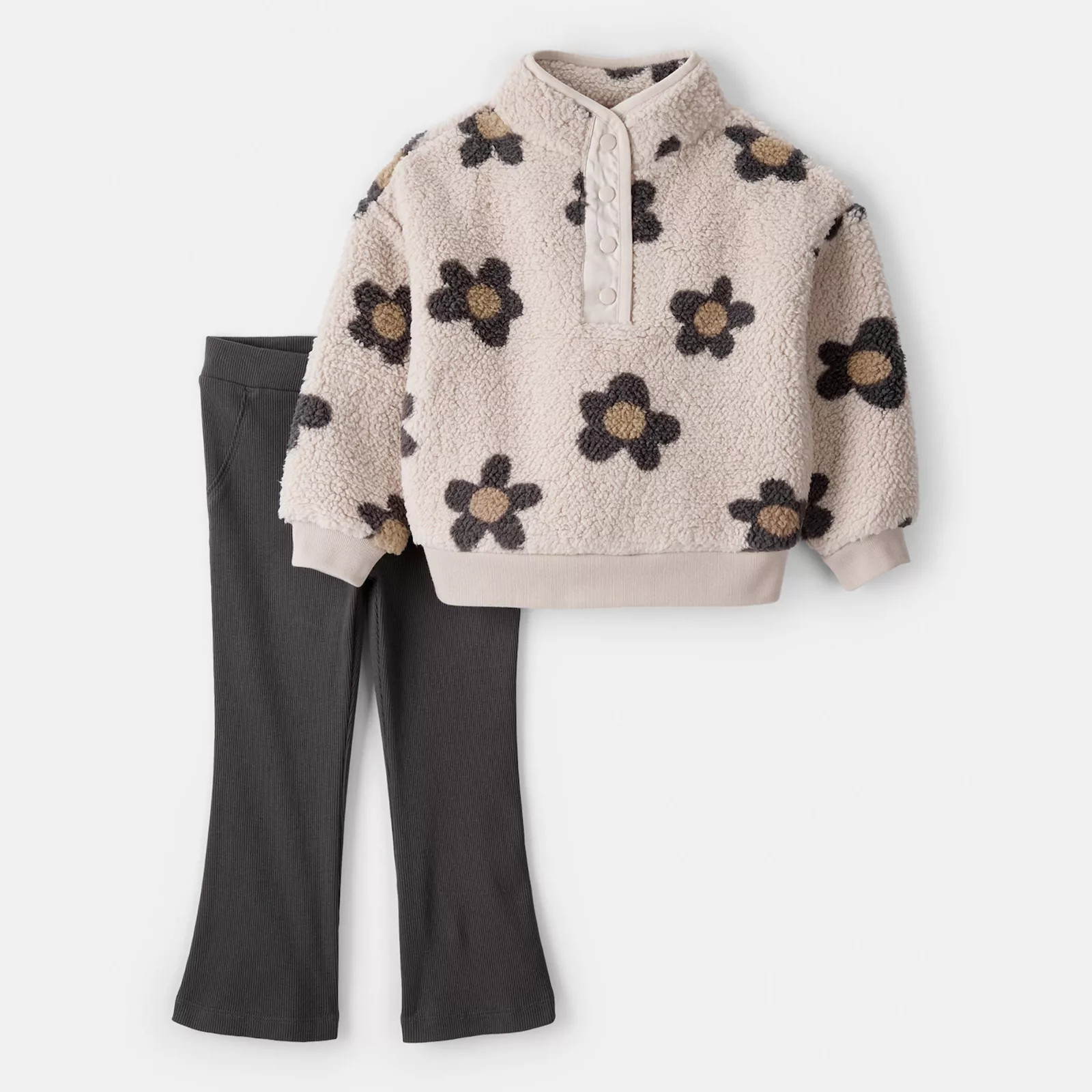 Toddler Girl Carter's 2-Pc. Floral Fleece Pullover & Pants Set, Toddler Girl's, Size: 4T | Kohl's