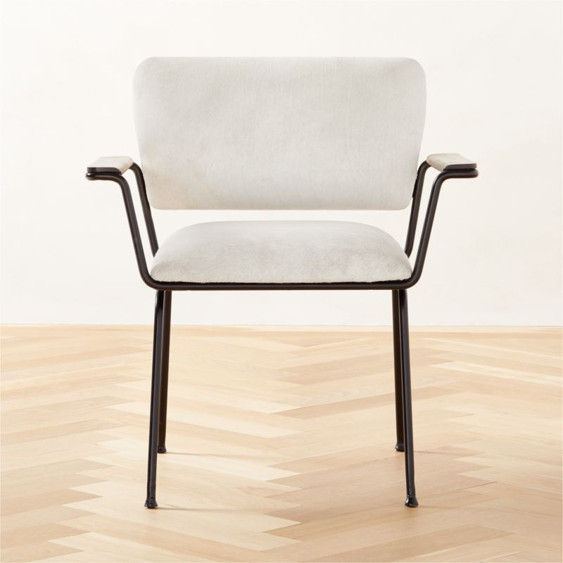 Vigo Hide Dining Armchair | CB2 | CB2