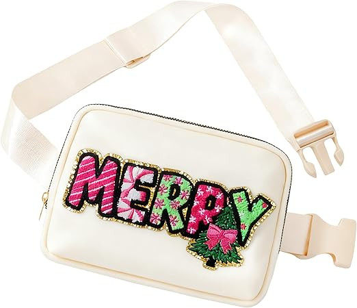 Christmas Fanny Purse Crossbody Bag, Christmas Fanny Pack, Merry Purse Sling Crossbody Bags For G... | Amazon (US)