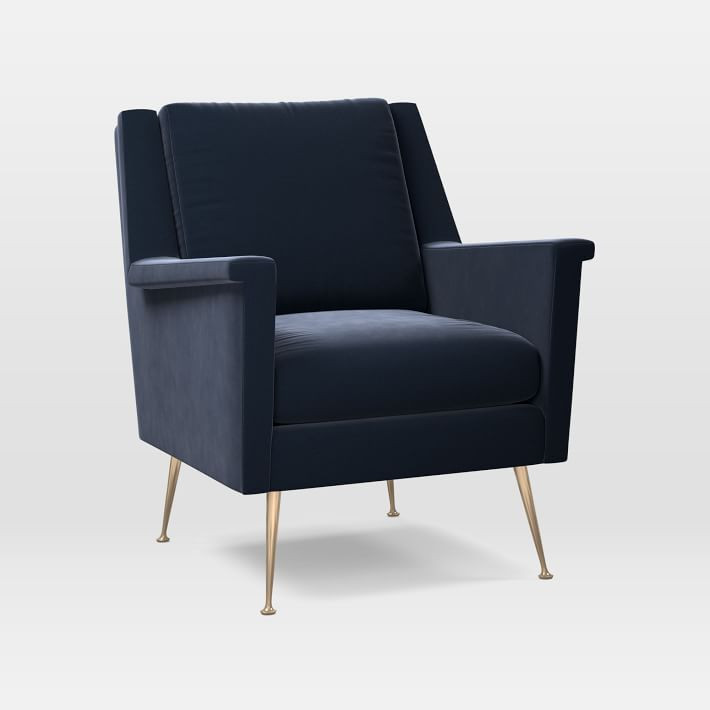 Carlo Mid-Century Chair - Metal Legs | West Elm (US)