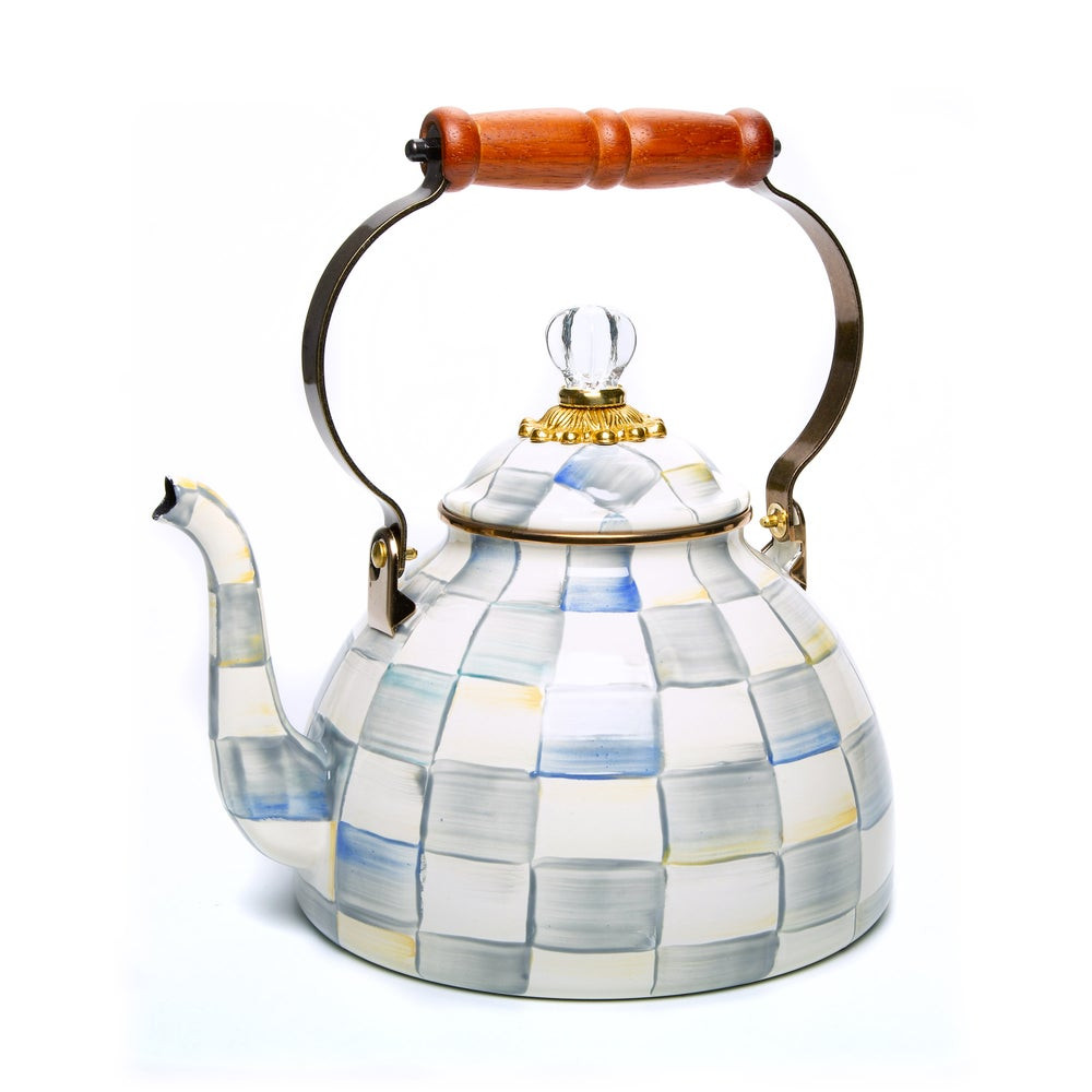 Sterling Check 3 Quart Tea Kettle | MacKenzie-Childs