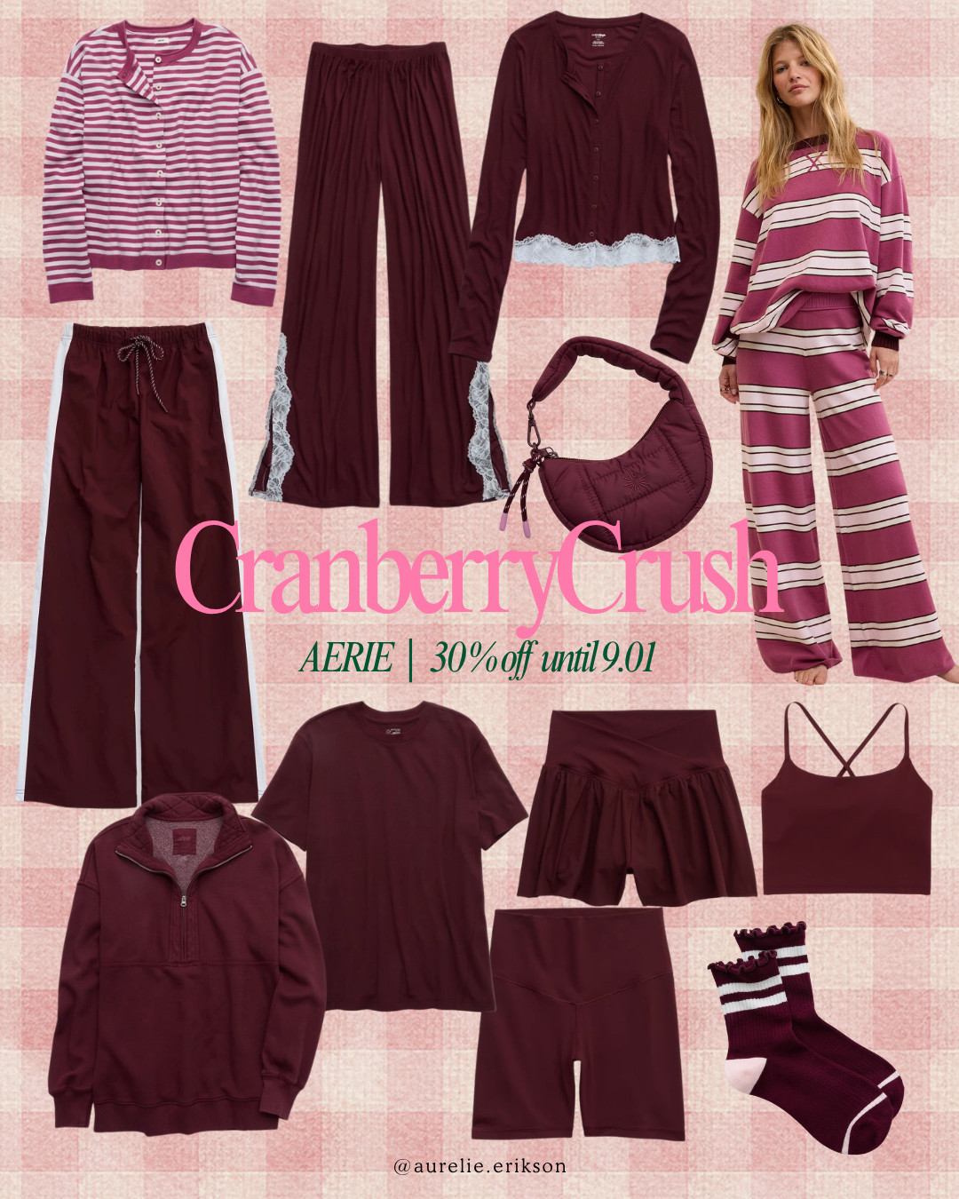 CRANBERRY SEASON 🍒 Aerie’s cranberry-colored fits are SO good for fall! ❤️‍🔥 Cozy, comfy, and perfect for adding a rich pop of color to your wardrobe. Plus, everything is 30% off right now! ✨ #Aerie #AerieSale #FallFashion #Cranberry #FallOutfits #CozyStyle #CasualStyle #FallFinds #LTKFinds 

 #LTKgrwm #LTKootd #LTKmomlife