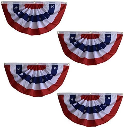 Xunny American Flag Pleated Bunting, Veterans Day decoration,US Flag Bunting, Patriotic Bunting F... | Amazon (US)