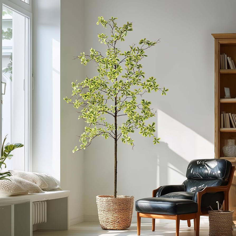 7FT Artificial Black Olive Tree Artificial Olive Plants, Tall Faux Olive Tree Faux Silk Plant Fak... | Amazon (US)