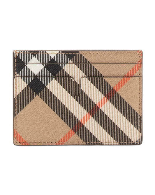 Leather Check Card Case | TJ Maxx