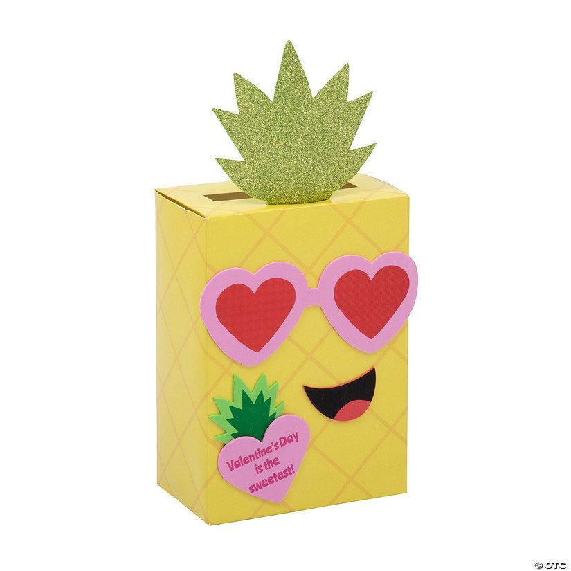 Pineapple Box Valentine’s Day Craft Kit - Makes 2 | Oriental Trading Company
