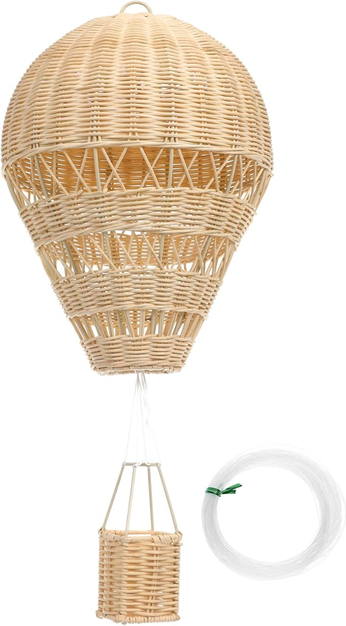 Alipis Natural Rattan Woven Hot Air Balloon Decor Delicate Kids Room Rattan Craft | Amazon (US)