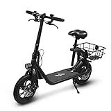 Phantomgogo Commuter R1 - Electric Scooter for Adults - Foldable Scooter with Seat & Carry Basket... | Amazon (US)