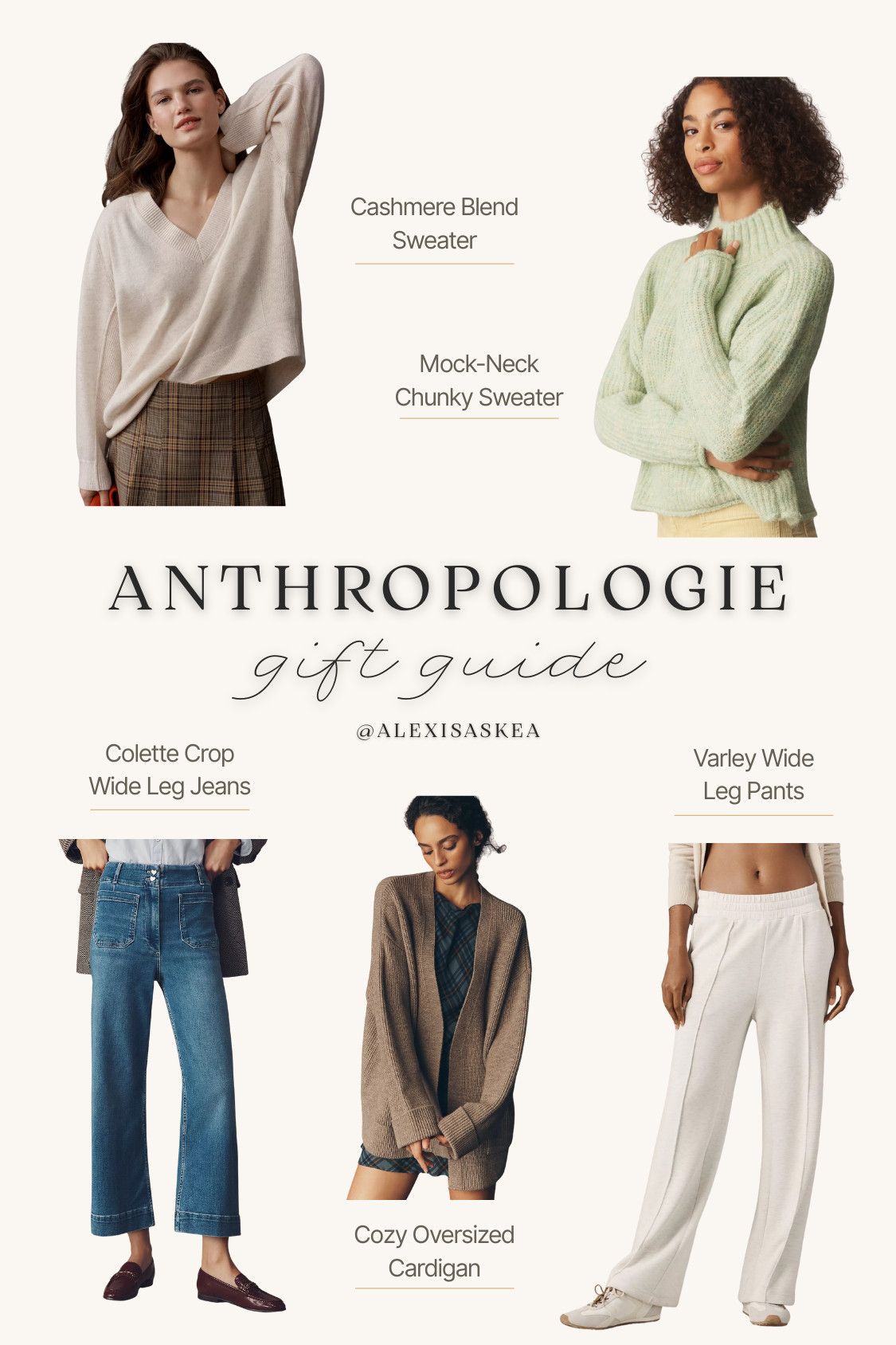 Gift guide at Anthropologie 🩵 Only give the best this season & give something she will wear over and over again!  

 #LTKGiftGuide #LTKHoliday #LTKootd